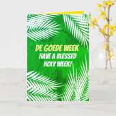 聖週間イースターのオランダと英語カード カード (黄色い花)