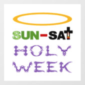 聖週間（パームサンデーから聖なる木曜日） ウィンドウサイン (シート)