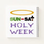 聖週間（パームサンデーから聖なる木曜日） ノートブック (裏面)