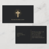 聖金ゴールドクロスビジネスカード 名刺 (正面/裏面)