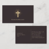 聖金ゴールドクロスビジネスカード 名刺 (正面/裏面)