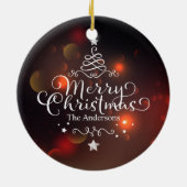 聖降パーソナライズされた誕祭お目出とう|オーナメント セラミックオーナメント (裏面)