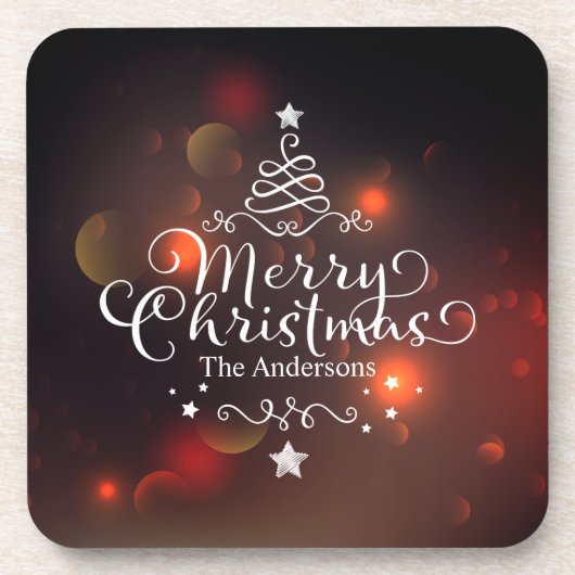 聖降パーソナライズされた誕祭お目出とう|コースター コースター (正面)