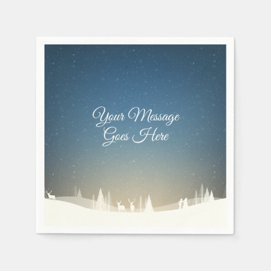 聖降パーソナライズされた誕祭のお目出とう スタンダードカクテルナプキン (正面)