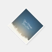 聖降パーソナライズされた誕祭のお目出とう スタンダードカクテルナプキン (角)