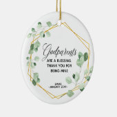 聖降パーソナライズされた誕祭の飾り セラミックオーナメント (右)