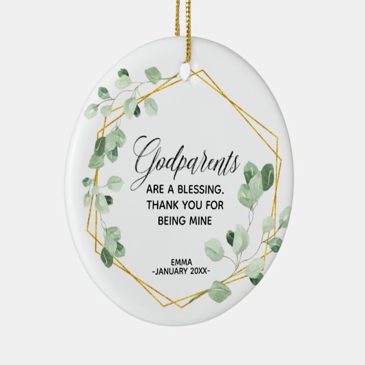 聖降パーソナライズされた誕祭の飾り セラミックオーナメント (右)