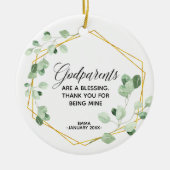 聖降パーソナライズされた誕祭の飾り セラミックオーナメント (正面)