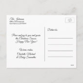 聖降パーソナライズされた誕祭祝い|写真の追加 シーズンポストカード (裏面)