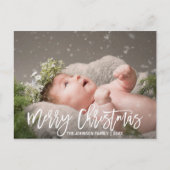 聖降パーソナライズされた誕祭祝い|写真の追加 シーズンポストカード (正面)