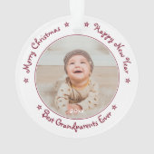 聖降誕最高の日のおじいちゃんのおばあさん オーナメント (裏面)