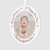 聖降誕最高の日のおじいちゃんのおばあさん オーナメント (正面)