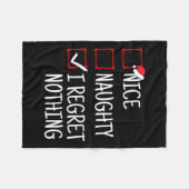 聖降誕祭いけななんて後悔してないおもしろいよ フリースブランケット (正面(横))