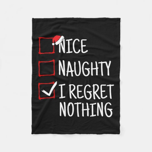 聖降誕祭いけななんて後悔してないおもしろいよ フリースブランケット (正面)