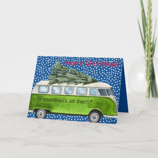 聖降誕祭おばあちゃんのお目出とうパーソナライズされたか シーズンカード (正面)