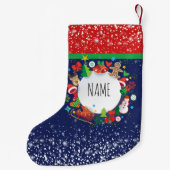 聖降誕祭おめでとう!モノグラムクリスマス スモールクリスマスストッキング (裏面)