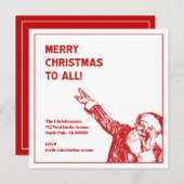 聖降誕祭おめでとう 招待状 (正面/裏面)