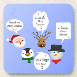 聖降誕祭おもしろいお目出とうございます コースター