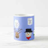 聖降誕祭おもしろいお目出とうございます コーヒーマグカップ (中央)