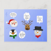 聖降誕祭おもしろいお目出とうございます シーズンポストカード (正面)