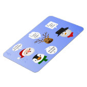 聖降誕祭おもしろいお目出とうございます マグネット (左側)