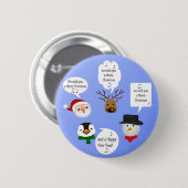 聖降誕祭おもしろいお目出とうございます 缶バッジ (正面&裏面)