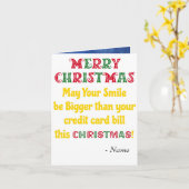 聖降誕祭おもしろいの祝辞を冗談めかして カード (黄色い花)