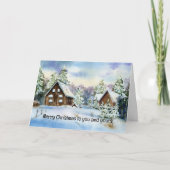 聖降誕祭お前とお前のクリスマスカードにメリークリスマス サンキューカード (正面)