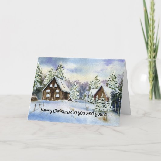 聖降誕祭お前とお前のクリスマスカードにメリークリスマス サンキューカード (正面)