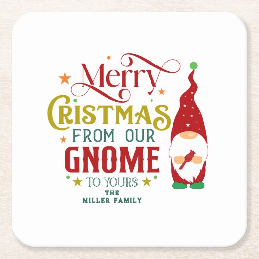 聖降誕祭お前の格言へ スクエアペーパーコースター (正面)