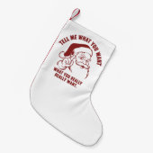 聖降誕祭お前の欲しいものは何だと云え スモールクリスマスストッキング (正面 (吊り時))