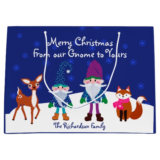 聖降誕祭お前の青い格言へ ラージペーパーバッグ (正面)