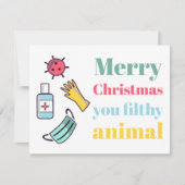 聖降誕祭お前は汚い臆病な動物だ シーズンカード (正面)