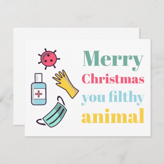 聖降誕祭お前は汚い臆病な動物だ シーズンカード (正面/裏面)