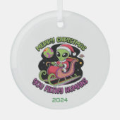 聖降誕祭お前汚い人間 ガラスオーナメント (正面)