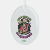 聖降誕祭お前汚い人間 ガラスオーナメント (正面左)