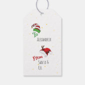 聖降誕祭お小妖精や小人を楽しませなさい ギフトタグ (裏面)