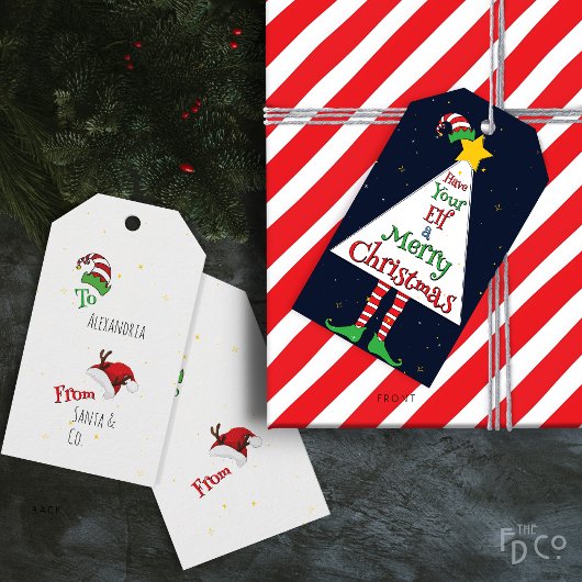 聖降誕祭お小妖精や小人を楽しませなさい ギフトタグ