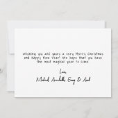 聖降誕祭お洒落の祝辞 シーズンカード (裏面)