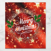 聖降誕祭お目出きらめくとう ワインラベル (シングルラベル)