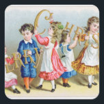 聖降誕祭お目出し葉書ビクトリアン。 スクエアシール<br><div class="desc">プライベートコレクションに収ビクトリアンめられた英語学校のA Merry Christmasのはがき。19世紀に作られたビクトリアンハガキのまわりにの「聖降誕祭」。</div>