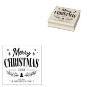 聖降誕祭お目出とうおもしろい ラバースタンプ (押印)