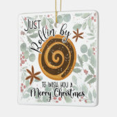 聖降誕祭お目出とうかと思って来たばかりだ セラミックオーナメント (左)