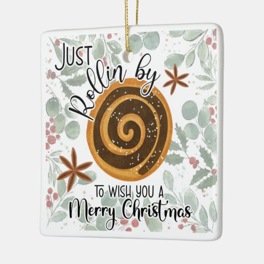 聖降誕祭お目出とうかと思って来たばかりだ セラミックオーナメント (左)