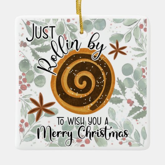 聖降誕祭お目出とうかと思って来たばかりだ セラミックオーナメント (正面)