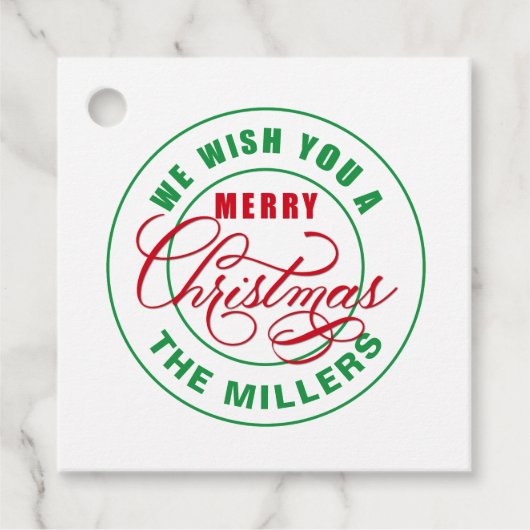 聖降誕祭お目出とうございますカスタム文字 フェイバータグ (正面)