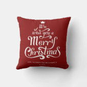 聖降誕祭お目出とうございますパーソナライズされた。 クッション (裏面)