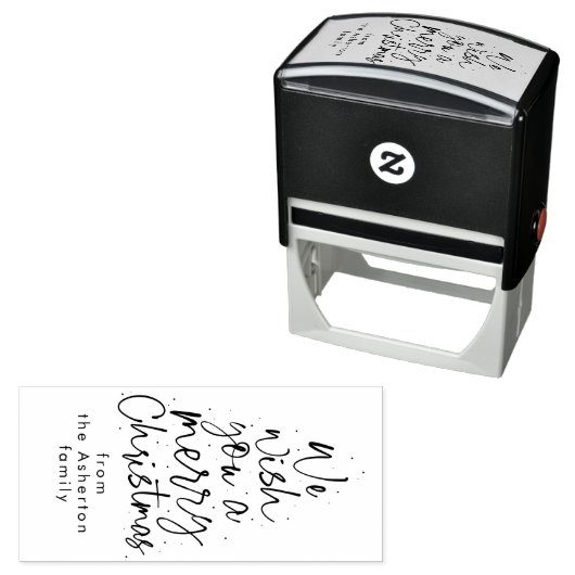 聖降誕祭お目出とうございますパーソナライズされた。 セルフインキングスタンプ (インサイチュ)