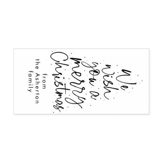 聖降誕祭お目出とうございますパーソナライズされた。 セルフインキングスタンプ (デザイン)