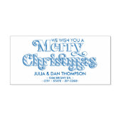 聖降誕祭お目出とうございますパーソナライズされた セルフインキングスタンプ (デザイン)